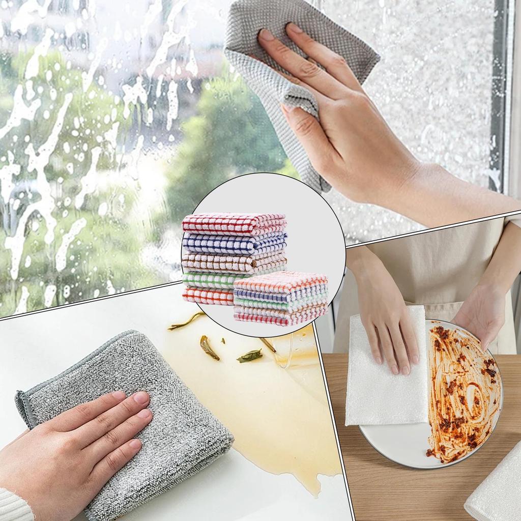 Terry Tea Towels 10Pcs Kitchen Tea Towels Absorbent Lint Catering Restaurant Cloth Dish Towels Cleaning Cloth Kitchen Cleaning
