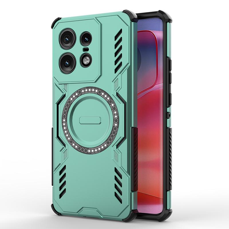 KEYSION Hollow Heat Dissipation Case for Motorola Edge 50 Pro 5G Silicone+PC Magnetic Cooling Shockproof Phone Cover for Edge 50 Pro