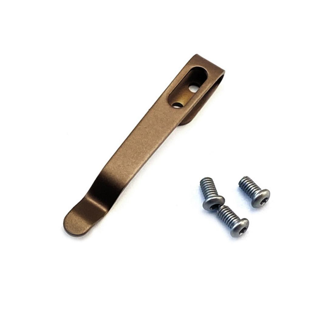 Stainless Steel Back Clip for Pocket Knife Waist Clip Folding Knives Handle DIY Make Accessories Parts with 3pcs Screws