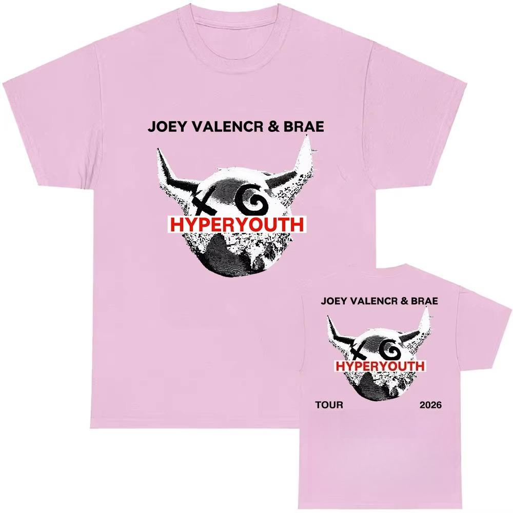 

Hyperyouth JVB Tour 2026 Tshirt Rock Band JOEY VALENCE BRAE Design Print Tshirts pure Cotton Oneck Fashion Unisex Tees Unisex 4XL