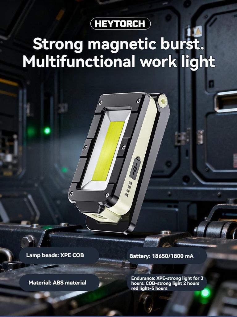 Portable Outdoor Work Light: Foldable, High Brightness, Magnetic, Multi-Light Source for Camping and Inspections