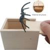 2pcs,Boite Surprise Araignee Spider Box, Fausse Araignée Prank, Boîte De Blagues en Caoutchouc D'araignée, Boîte Araignée en Bois
