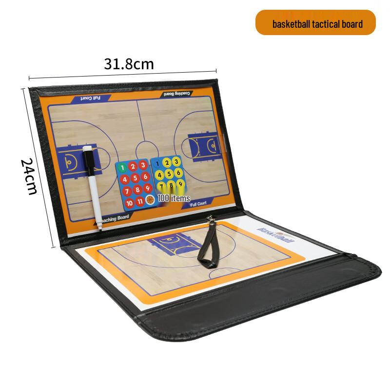 LISM Tri-Fold Leather Basketball Coach Board