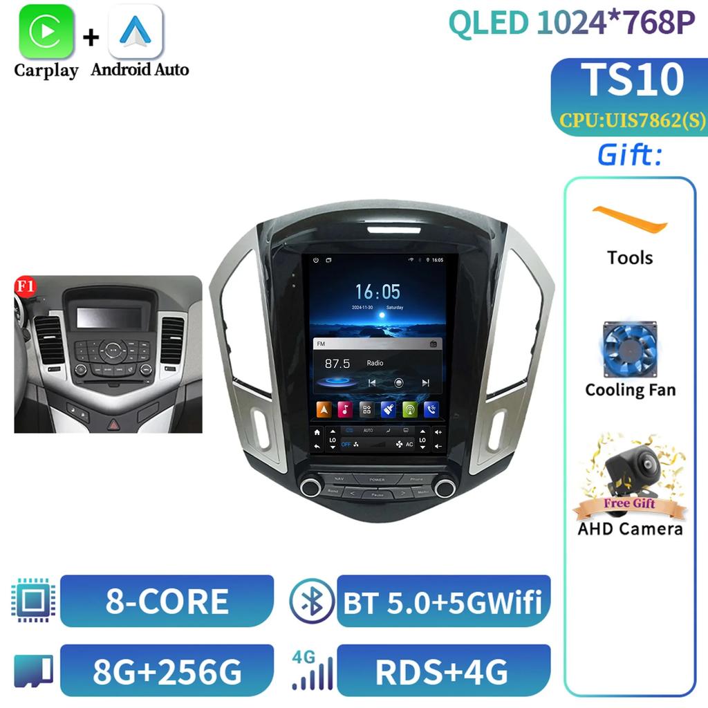 9.7inch Android 14 For Chevrolet Cruze 2013-2016 Radio Stereo Multimedia GPS Navigation Multimedia Car Android Carplay Screen GP
