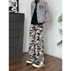 Men'S Denim, American Retro Washed Distressed Multi Pocket Workwear Jeans, Men'S And Women'S Loose Straight Leg Casual Pants, Trendy