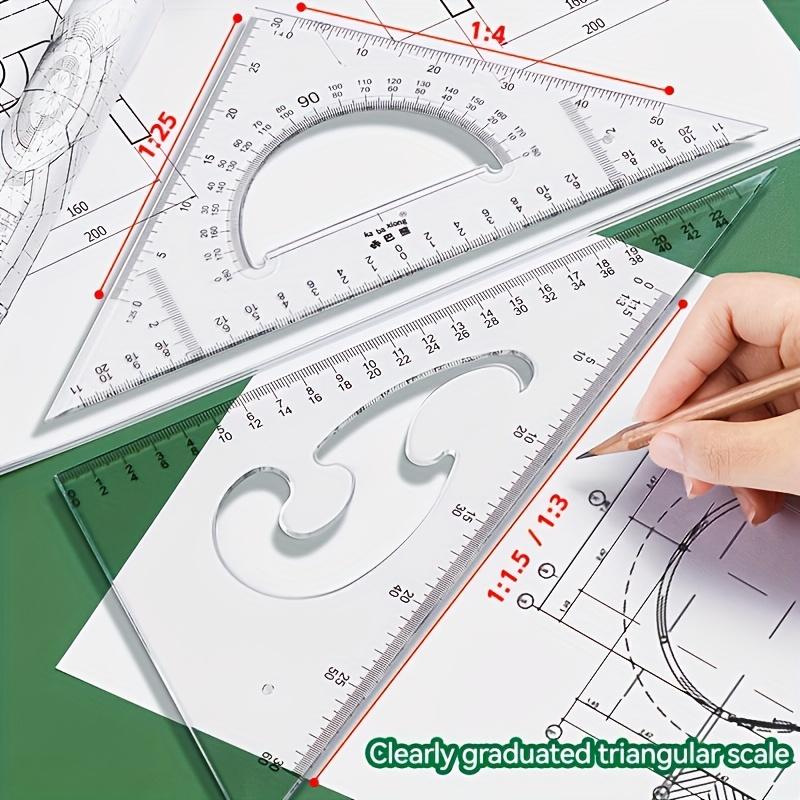 Fortgeschrittenes Zeichenwerkzeug-Set, Zeichenwerkzeuge aus Edelstahl, Präzisions-Geometrie- und CAD-Werkzeuge, Mehrzweck-Set