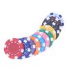 10 Pcs Abs Plastic Poker Chips Casino Texas Hold'Em Poker Metal Coins 11.5G Chips Poker Game Chip Set Accessories