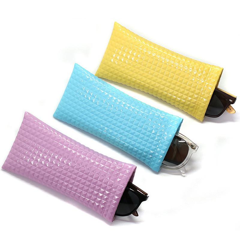 Leder Sonnenbrillenetui zum Zusammendrücken Tragbar Feder-Aufbewahrung Brillenetui Halter PU-Leder Sonnenbrillen Brillen Tasche Leseetui