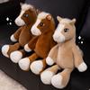 Long Tail Sitting Foal Plush Doll Simulation Cartoon Horse Stuffed Toy  Easter Gifts