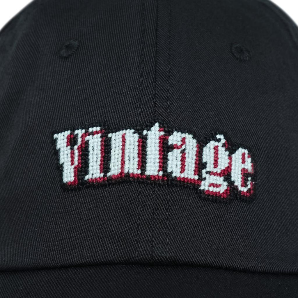LOLONG Vintage Needlepoint Hat (Black)