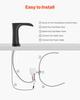 Touchless Bathroom Sink Faucet, Automatic Motion Sensor Waterfall Restroom Toilet Faucet with Hole Cover Plate, Modern Electronic Sensor Hot/Cold