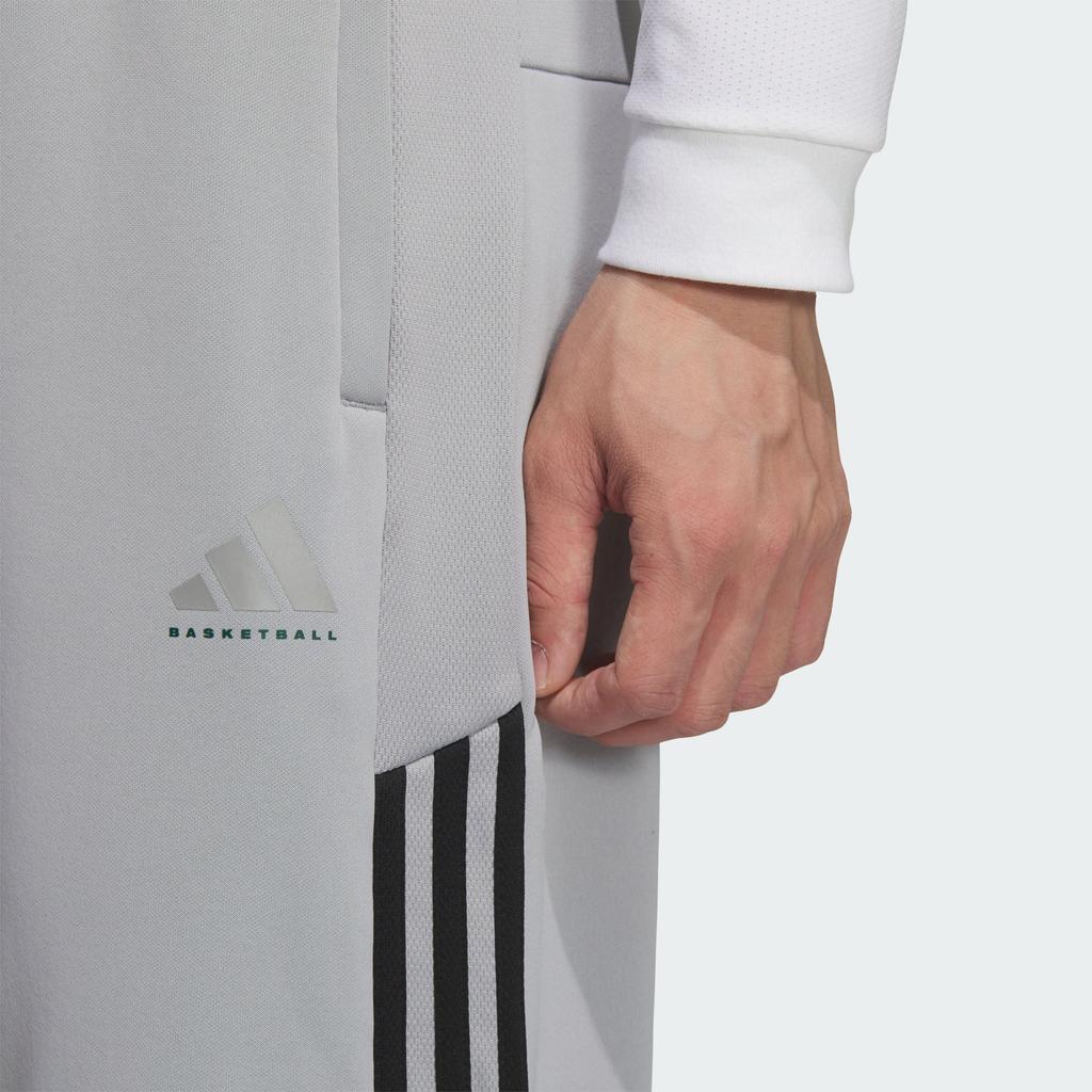 Adidas Basketball FW24 Tracksuit Bottoms Retro Sports Comfortable Soft Versatile Side Stripe Mid Waist Elastic Knit Pants Men Bottoms Pure-Gray JL7585