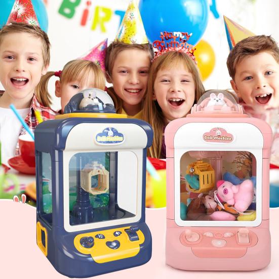 Mini máquina expendedora de garras para niños con 20 mini juguetes, mini máquina expendedora de dulces, dispensador de premios, máquina de juego de garra electrónica de juguete