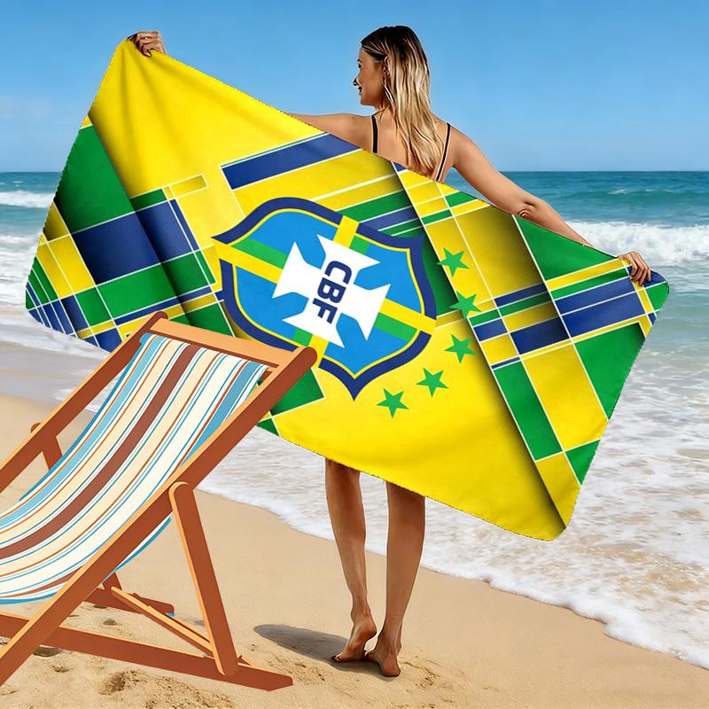 CBF Print Strandtuch, Großes Weiches Schnelltrocknendes Handtuch für Strand Camping Schwimmen
