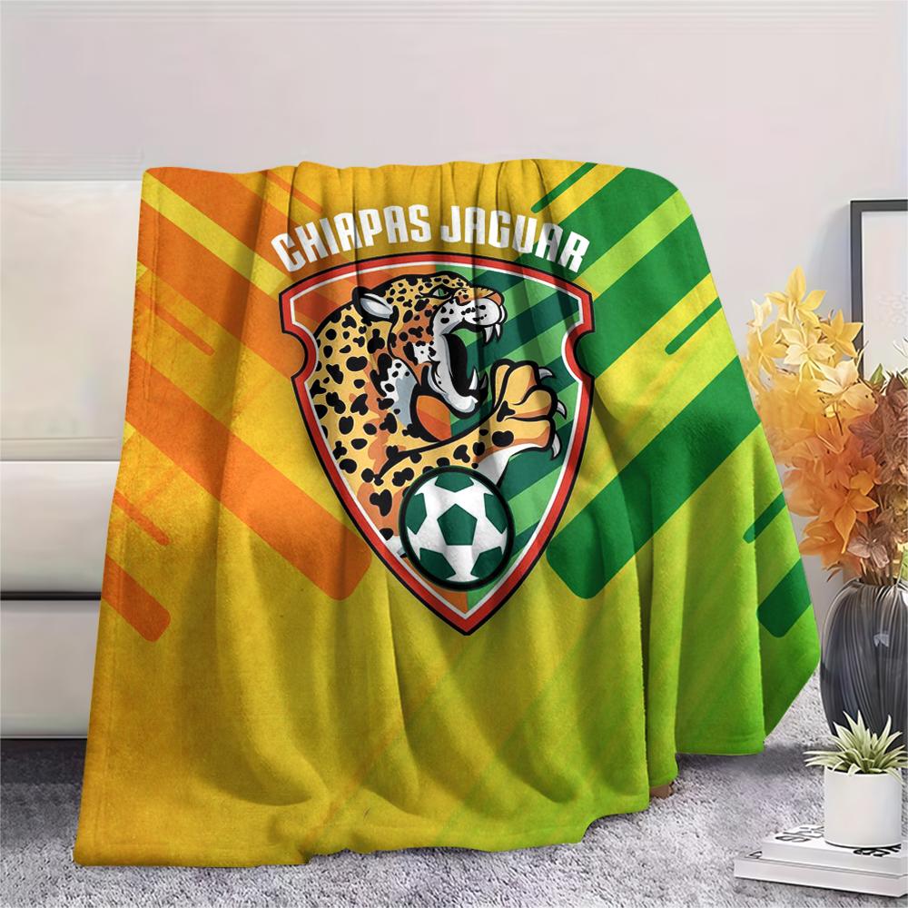 Chiapas FC pattern Flannel Blanket, High quality Comfortable for All Seasons, Home Decor, Warmth and Comfort, Perfect for Gifts.