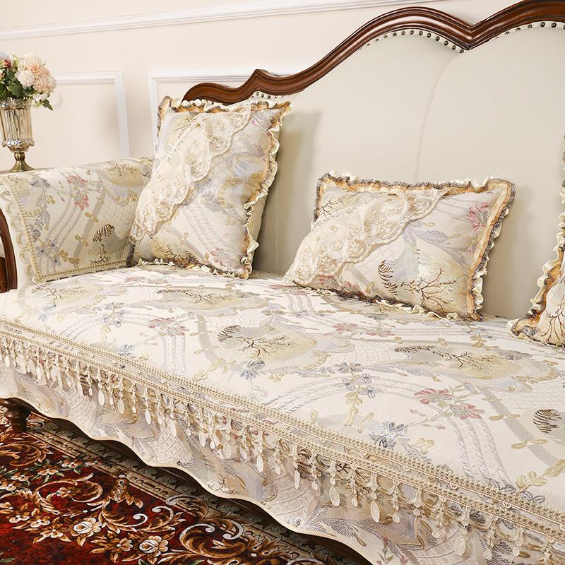 

Європейська подушка для дивана, Чохол преміумкласу, Універсальний для всіх сезонів, Розкішний нековзний, Американський шкіряний чохол для дивана-принцеси 123 комбінації 70*180cm