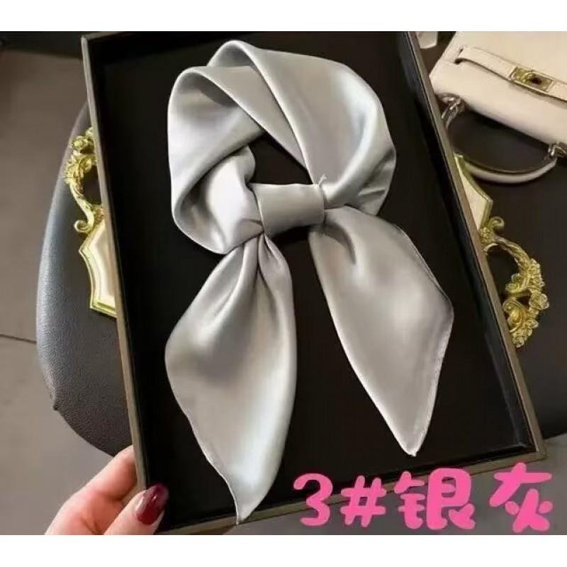 Foulard Quadrato 70cm in Raso Imitazione Seta Tinta Unita Donna Elegante Semplice Versatile per Collo Fascia Decorativa
