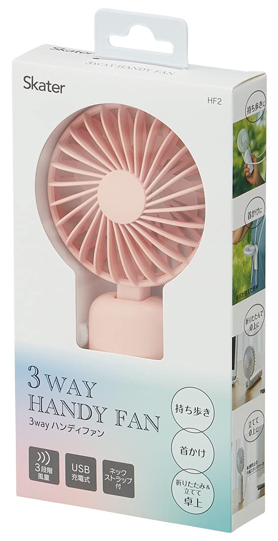 

Ручной 3-режимный вентилятор Skater с USB-подзарядкой, розовый, HF2-A