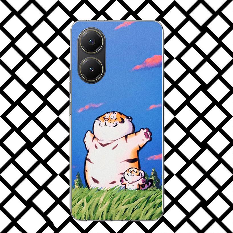 Cartoon Fat Tiger Phone Case for Xiaomi Poco F7 Ultra X7 X6 X5 Pro X4 Gt M8 M7 Redmi 15 15C 13 13C 12 12C Soft Cover Fundas Poco
