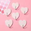 Heart-Shaped No-Drill Adhesive Hook for Kitchen, Bathroom, Door, Clothes, and Hat - Multi-functional and Seamless
