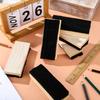 Felt Campus Style Erasers, Cleaner Dusters Felt Chalkboard Eraser for Kids Wood Chalk Eraser for Chalkboard Cleaners Dusters for Markers White Black
