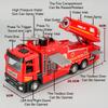 1:32 Scale Roadblock Transport Truck Toy Models Metal Diecast Fire Engine Vehicles Doors Opened Sound Light Pull Back Boys Gifts
