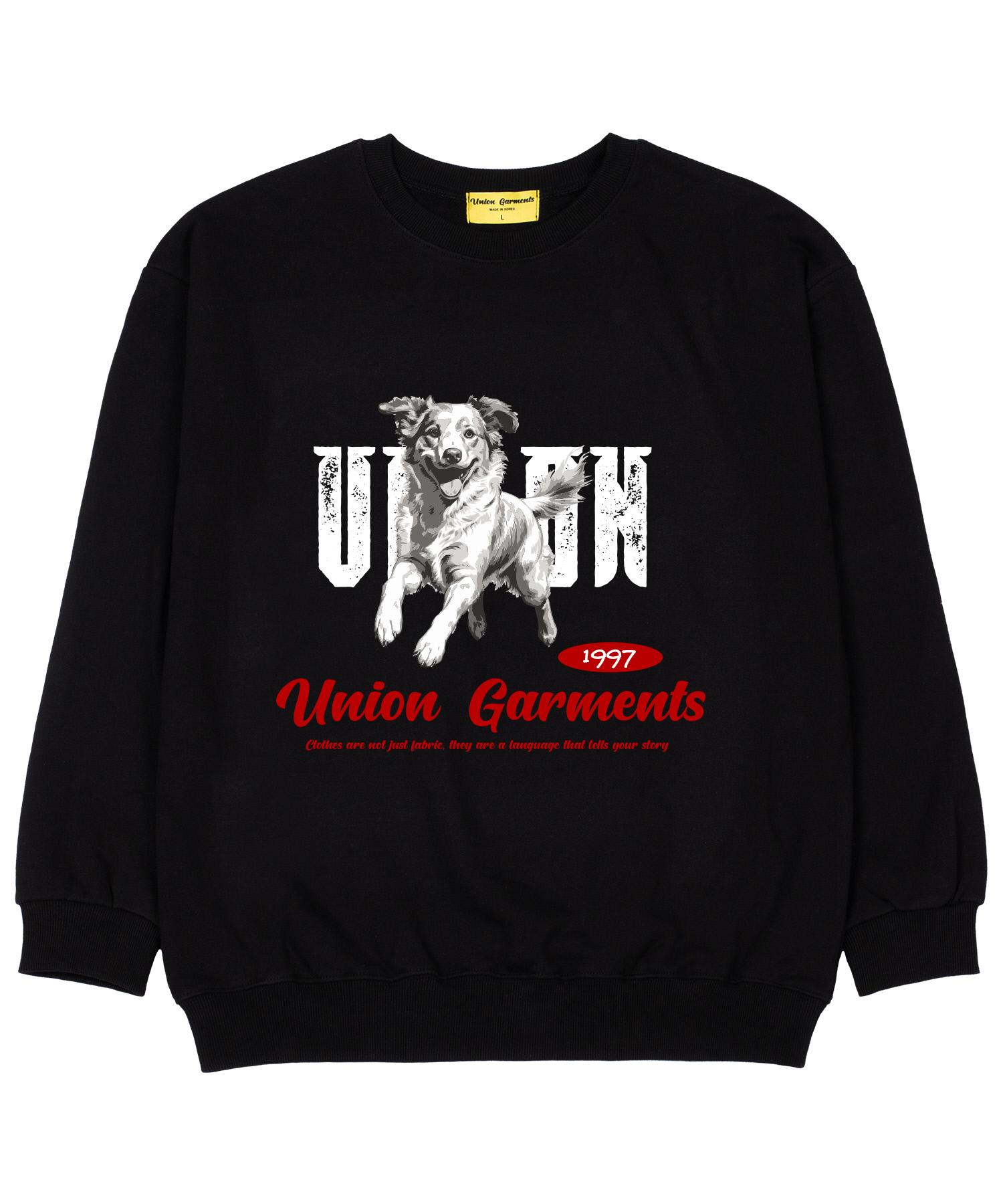Union Garments Собака Терри Оверсайз Толстовка Черный M