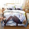 3D Anime The Ryuo's Work is Never Done! Bedding Set Single Twin Full Queen King Size Bed Set Adult Kid Bedroom Duvet cover Sets
