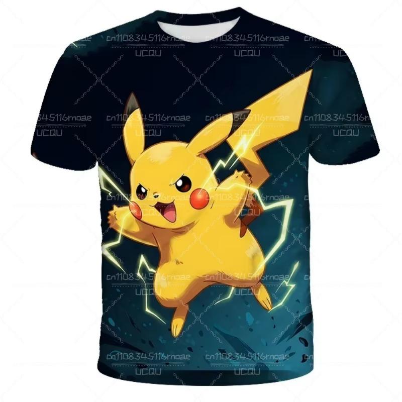 New Pocket Monsters Japanese Anime Men's Sports Printed T-shir