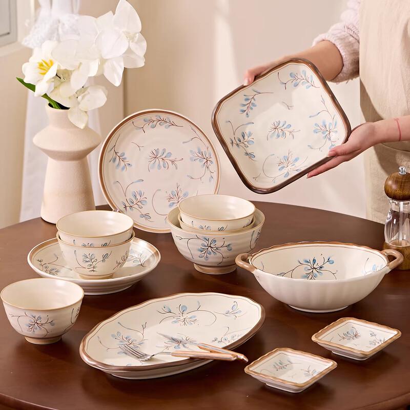 Yipan Underglaze Ceramic 4.5-inch Rice Bowl Set
