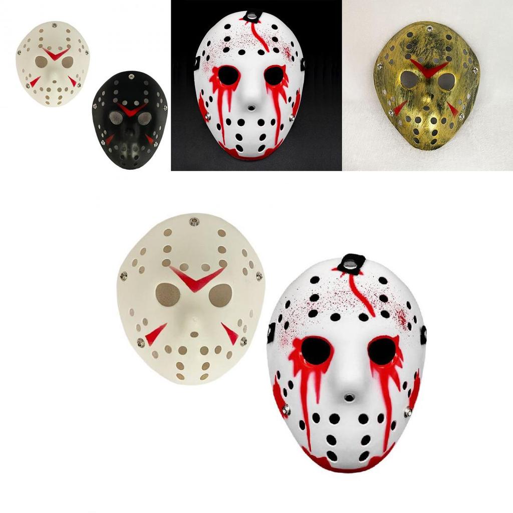 Jason Maske mit Bluteffekt für Halloween Cosplay Gruselige Horror-Requisiten in mehreren Farben