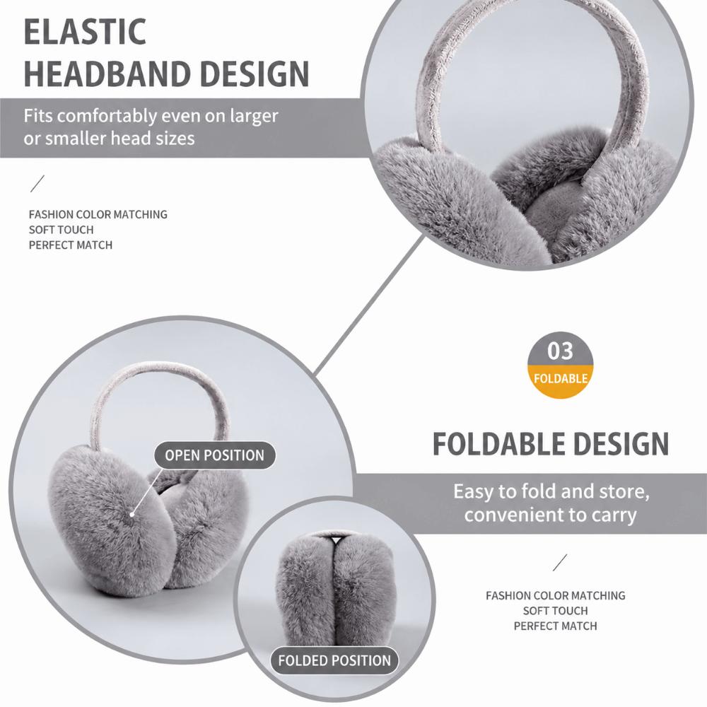 Folding Plush Earmuffs Warm Ear Warmer Fashion Winter Earmuffs Outdoor