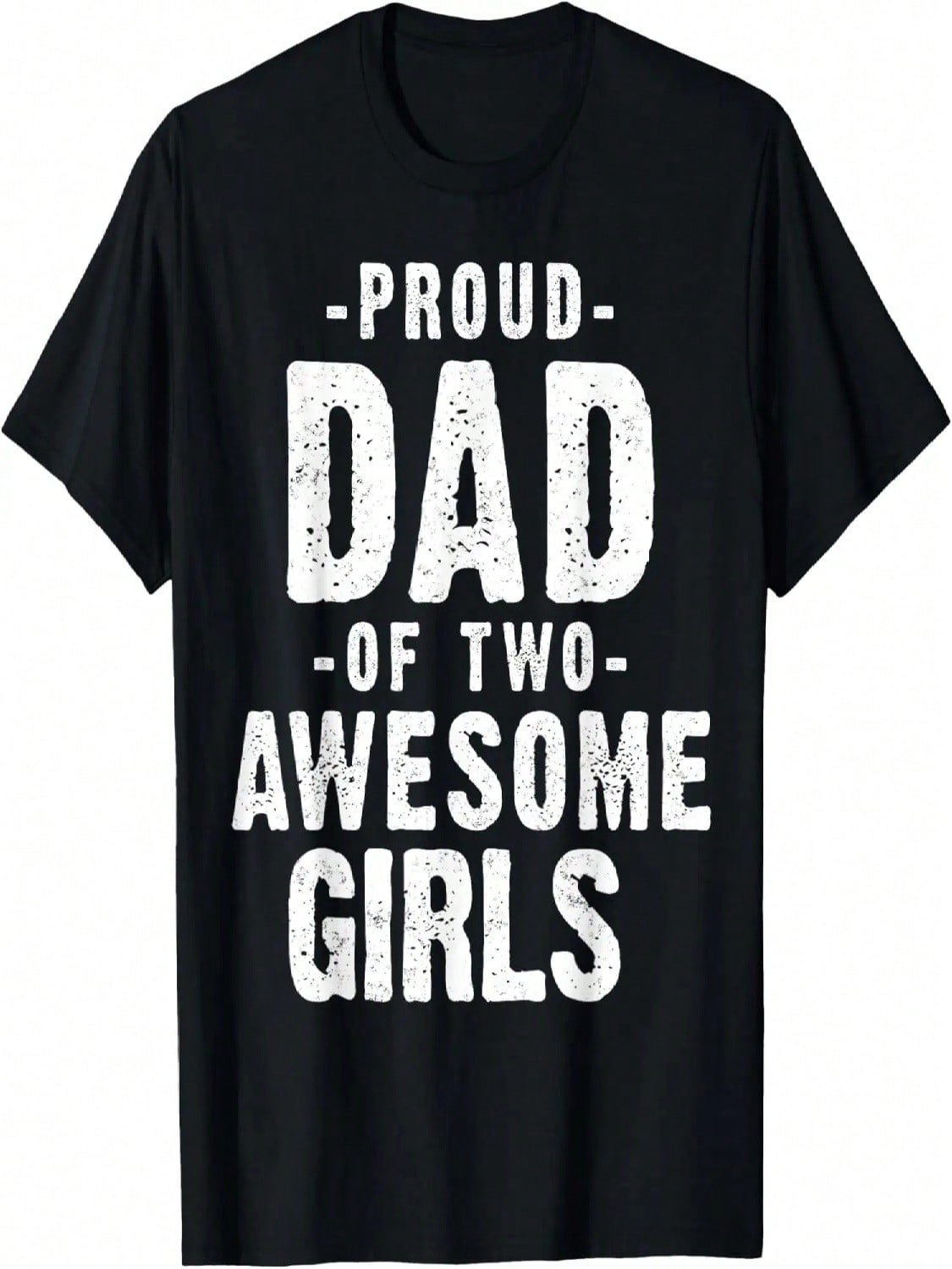 Proud Dad Of Two Awesome Girls Retro Funny Fathers Day T-Shirt S разноцветный