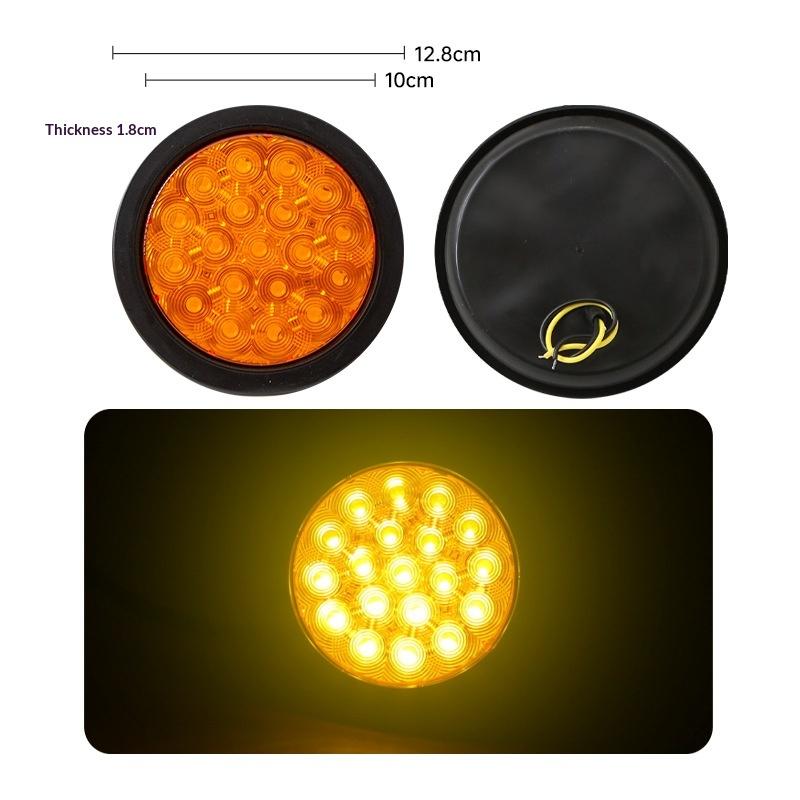 

Universal 3 Color Round Led Tail Light Waterproof High Brightness Stop Turn Reverse Light For Truck Trailer Rv