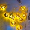 Creative Middle Eastern Star & Moon LED String Lights - Iron Art Festive Décor