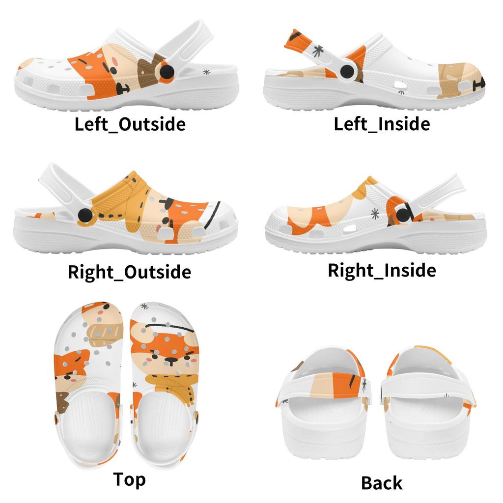 Women Men Pattern Printed EVA Clogs Easy Clean Soft Sole Slip On Garden Shoes Beach Pool Bathroom Home Daily Shoes Easy Clean Wear