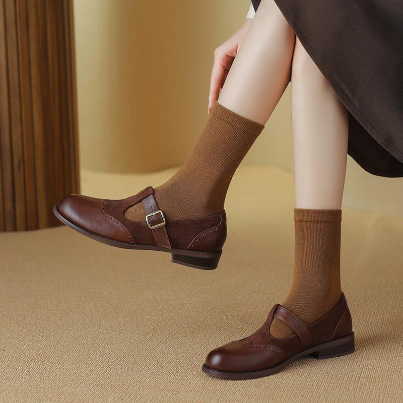 Fashion 2024 Oxford Women Shoes Genuine Leather Shoes for Women Spring Loafers Summer Brogues Women Pumps Retro Ladies Shoes