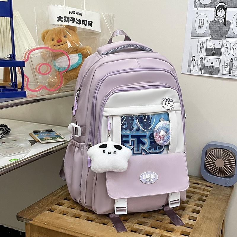 Schoolbag New Japanese Ins High Value Fresh and Sweet Pain Bag Female Junior High School Students Lightweight Large Capacity Backpack