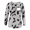 Women Mom Pregnant  Baby Maternity Leopard Print Tops Blouse Clothes