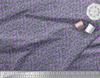 Soimoi Purple Poly Crepe Fabric Rose Leaves Print Fabric by the metre 42 Inch