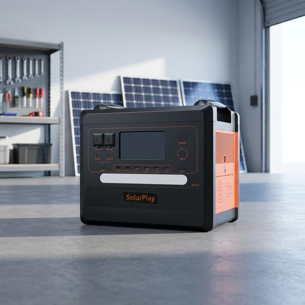 SolarPlay Warehouse Delivery LiFePO4 Battery Portable Solar Generator 2500W 2304Wh Solar Power Station for Home Emergency