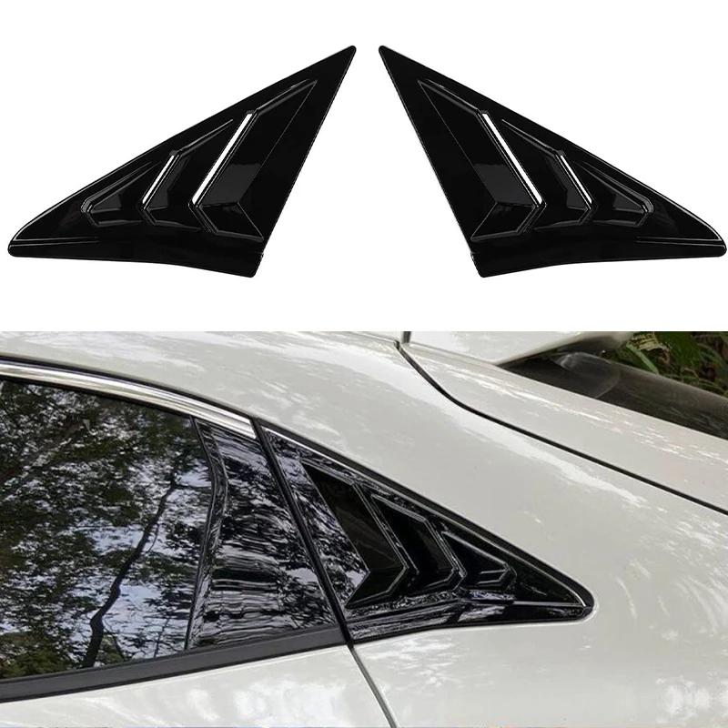 For Honda Civic 10th 2016- Hatchback ABS Plastic Rear Window Quarter Louver Cover Side Vent Trim Car Adhesive Accessories