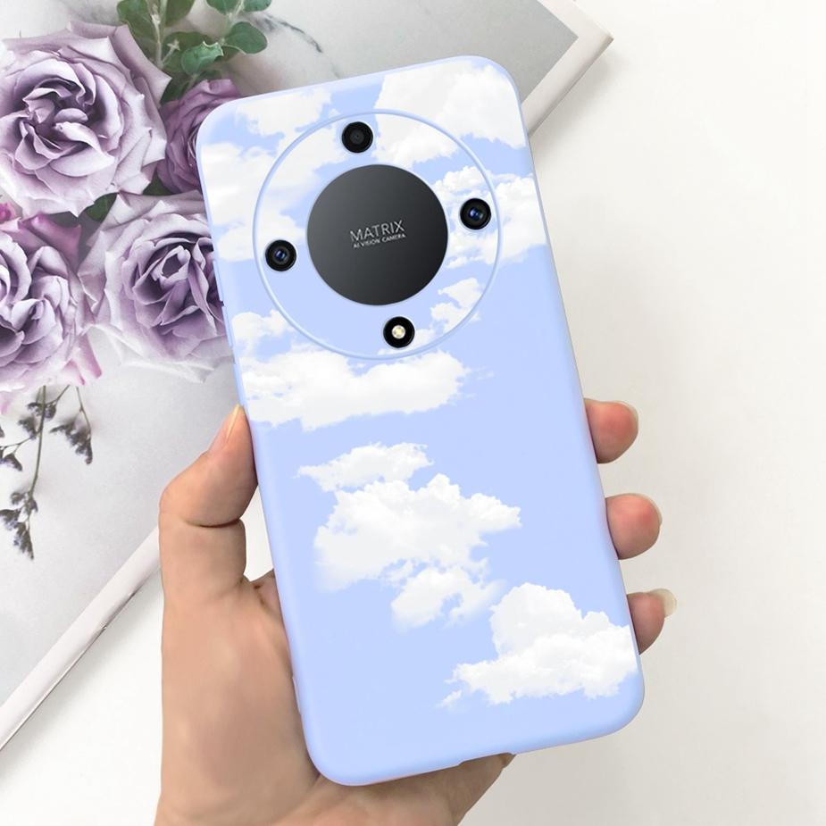 Für Honor Magic6 Lite Hülle Honor X9b Hübsche Mädchen Sonnenblumen Hülle Weiche Silikon Handyhülle Für Honor Magic6 Lite HonorX9b Bumper
