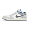 Air Jordan 1 Cushioning, Wear Resistant Low Top Vintage Basketball Shoes Unisex Gray White FN5214-141(Team210-)
