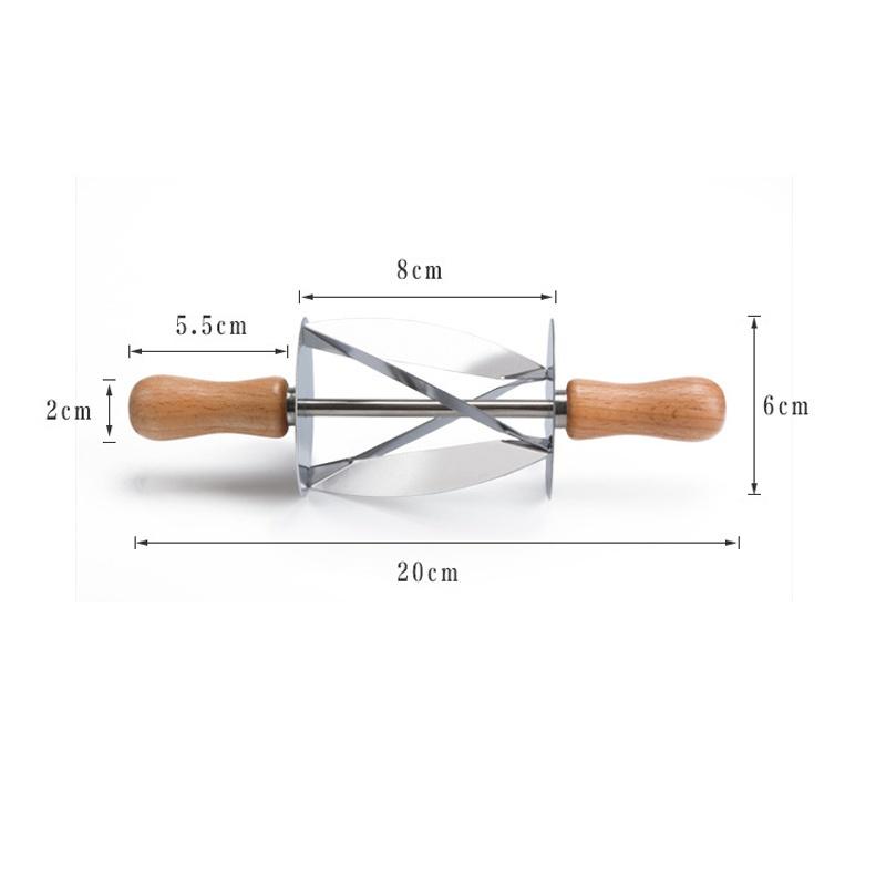 Tagliapasta a rotella in acciaio inossidabile Strumento per fare croissant Stampo per pasta per pane Coltello da pasticceria per dessert Wo