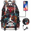 3 Piece School Backpack Set for Students Large Capacity Oxford Cloth Schoolbag with Shoulder Strap and Pencil Case