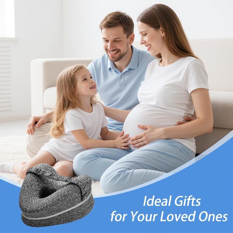 Memory Cotton Leg Pillow Hollow Heart Pregnancy Side Sleeper Sciatica Orthopedic Sciatica Back Hip Relief Pillow For Bed, Sofa