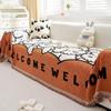 Cartoon Printed Sofa Towel Chenille Sofa Towel Tassel Blanket Living Room Couch Cover Anti-cat Scratch All-inclusive Sofa Towel