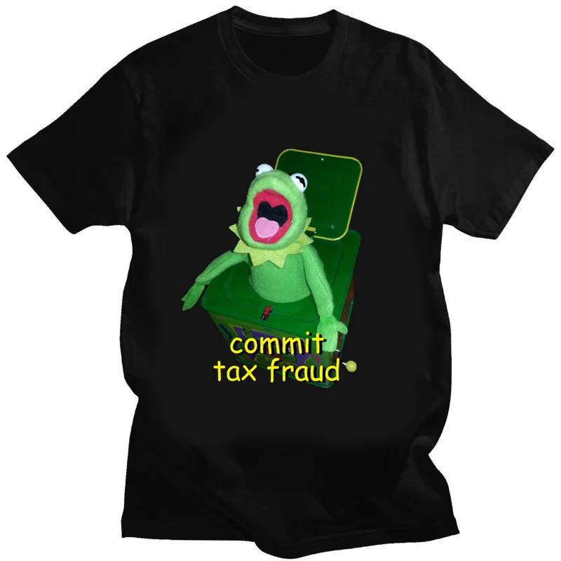 Commit Tax Fraud T Shirt Harajuku Cartoon Letter Printing T Shirt Graphic Casual Crew Neck Short Sleeve Plus Size T Shirt 50973