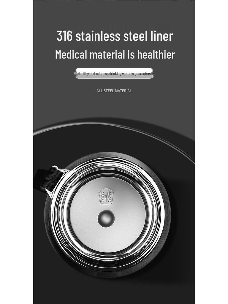 316 Stainless Steel Insulated Water Cup with Tea Infuser - 1000ml/1500ml, Large Capacity for Car, Students, and Outdoor Use